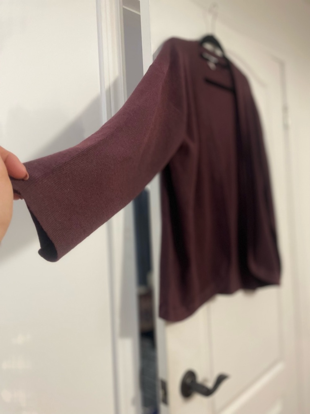 Joe Fresh Open-Front Cardigan in burgundy Size Large